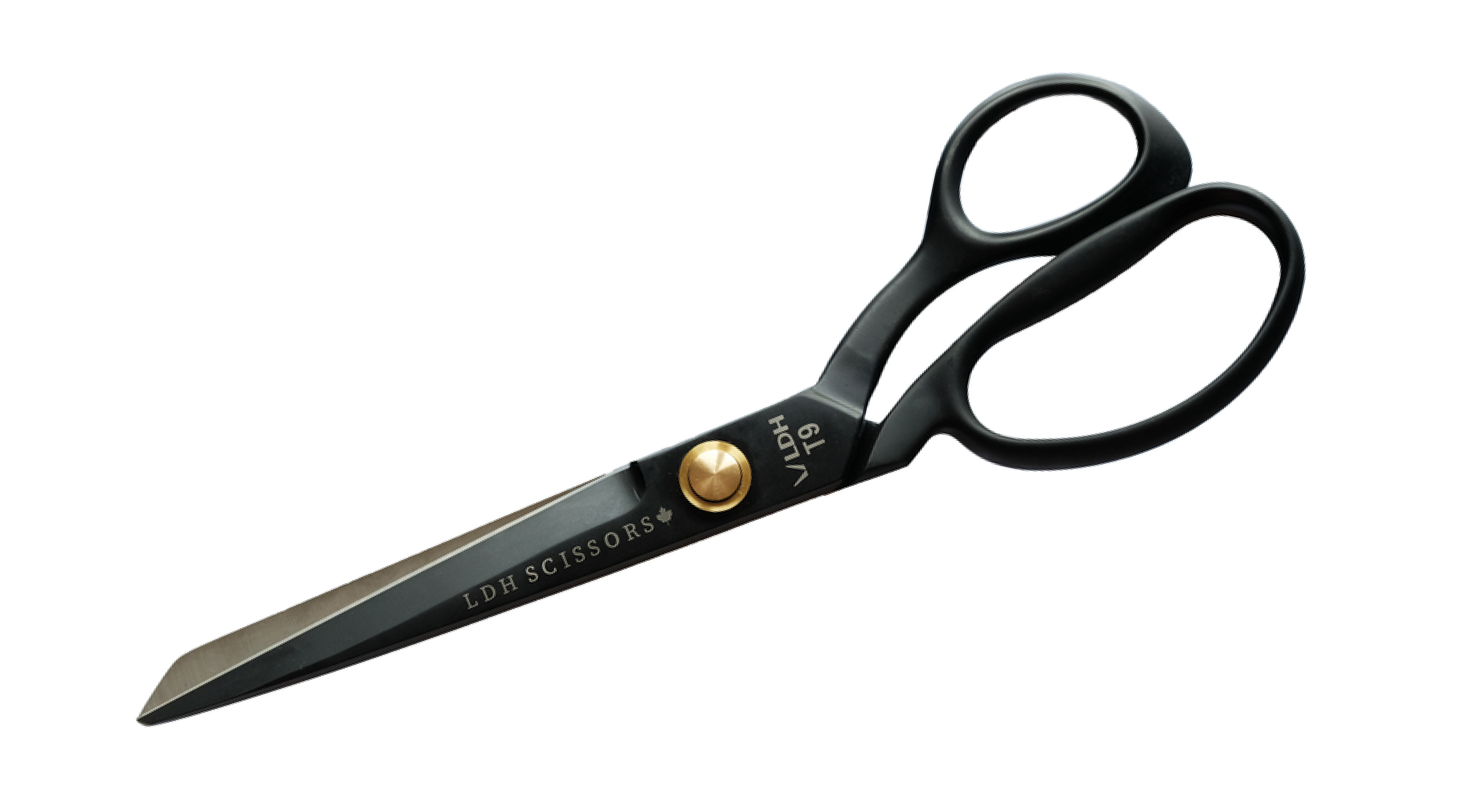 Close-up of fabric scissor handles